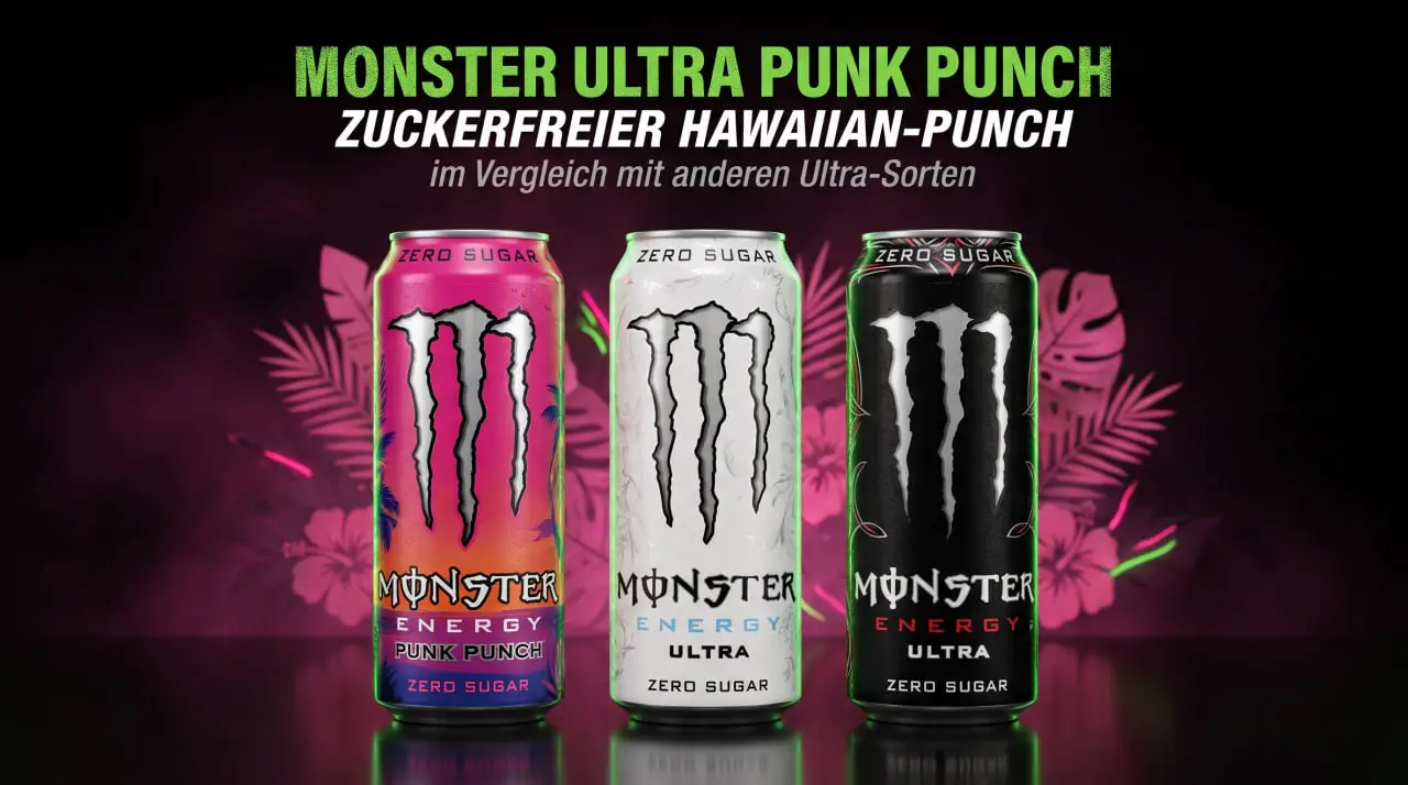 Monster Ultra Punk Punch – Sugar-Free Ultra-Linie, US-Launch Januar 2026 als Circle-K-Exklusiv
